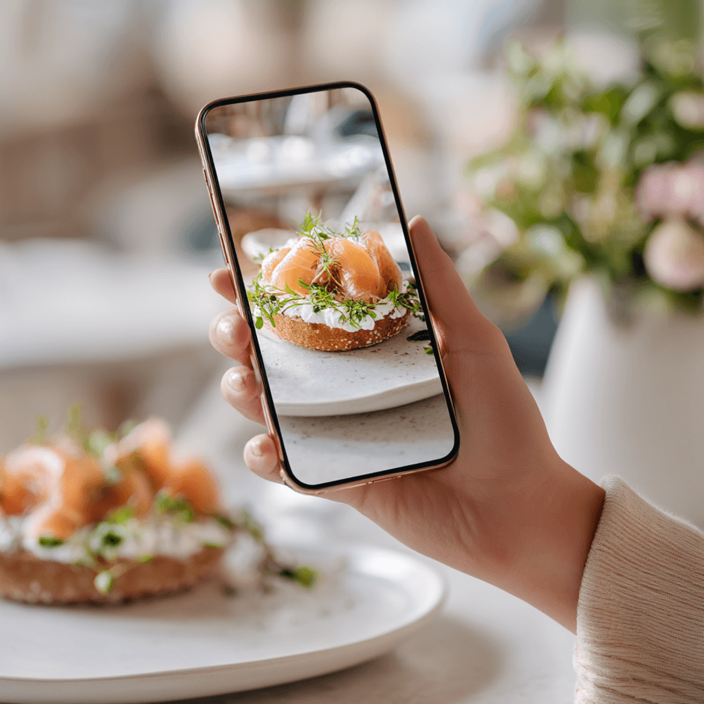 Smartphone showing meal analysis